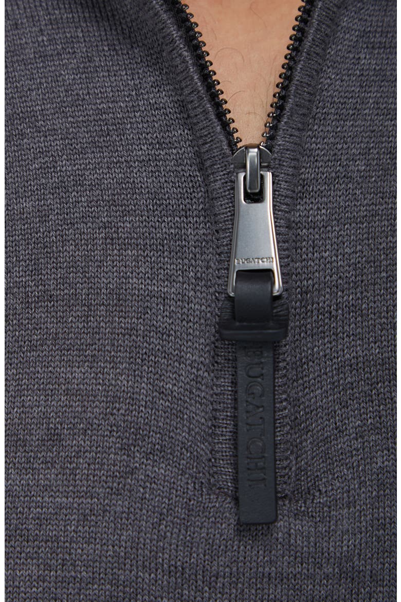 Merino Wool Quarter Zip Pullover, Alternate, color, ANTHRACITE