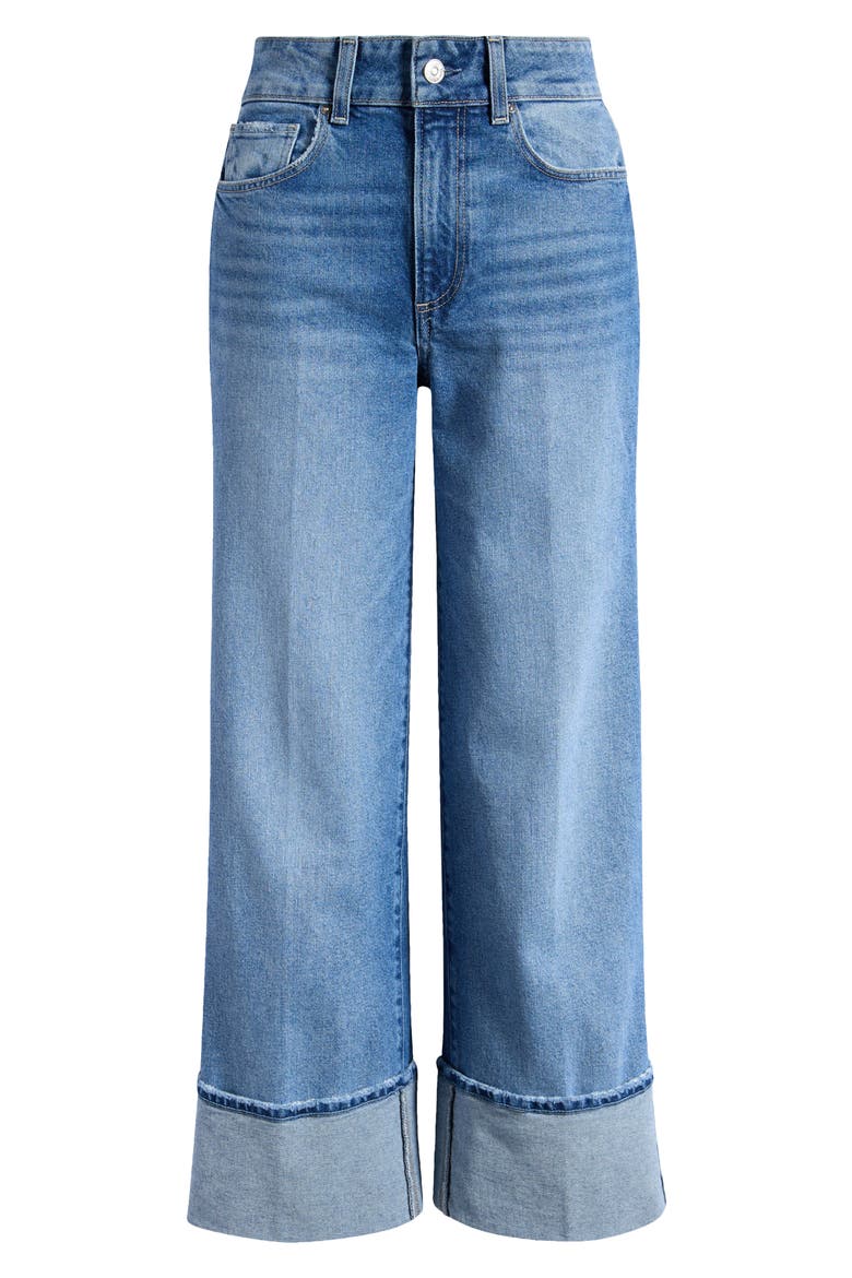 Sasha Cuffed High Waist Ankle Wide Leg Jeans, Alternate, color, WLKOFFAME
