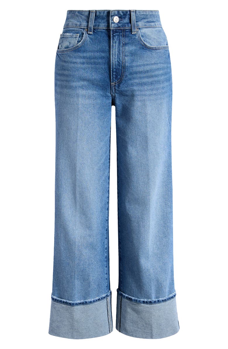 PAIGE Sasha Cuffed High Waist Ankle Wide Leg Jeans, Alternate, color, Walk Of Fame