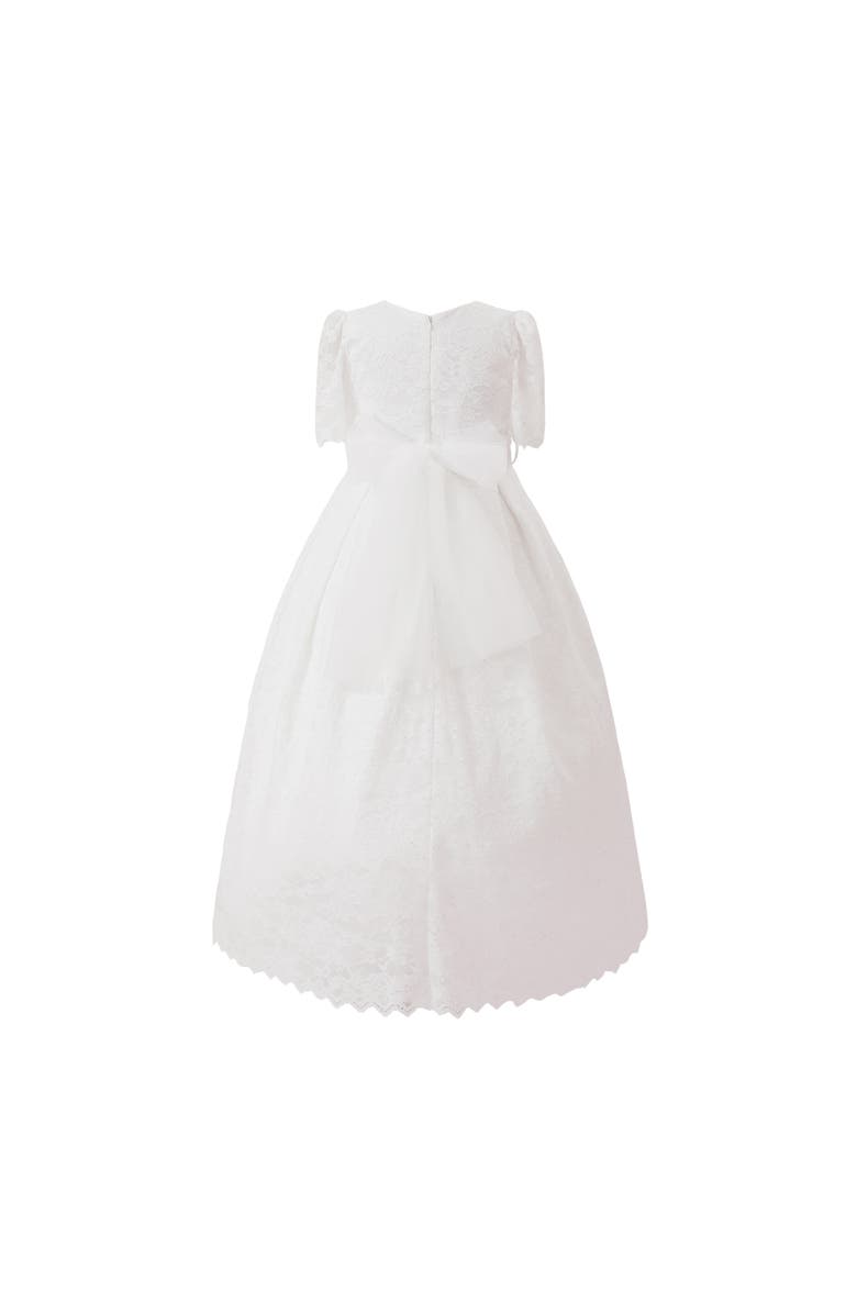 Tulleen Belciana Short Sleeve Lace Dress, Alternate, color, White