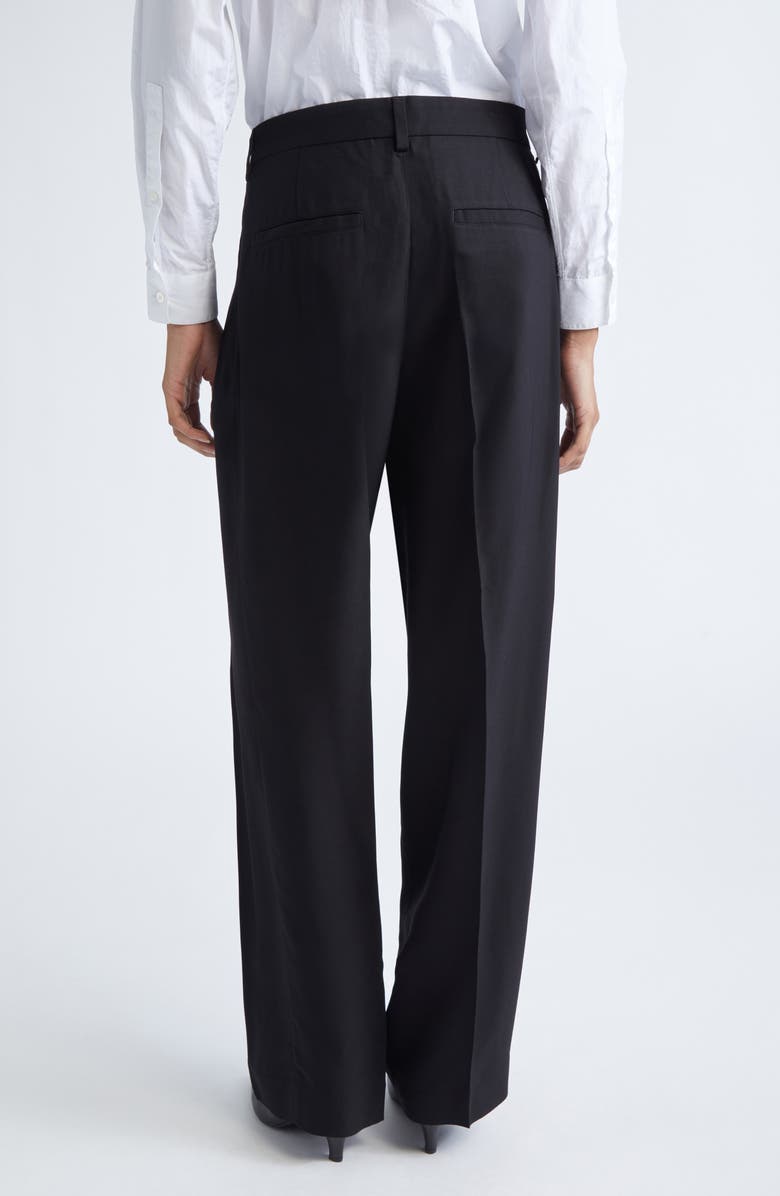 TOTEME Double Pleat Straight Leg Trosuers, Alternate, color, Black