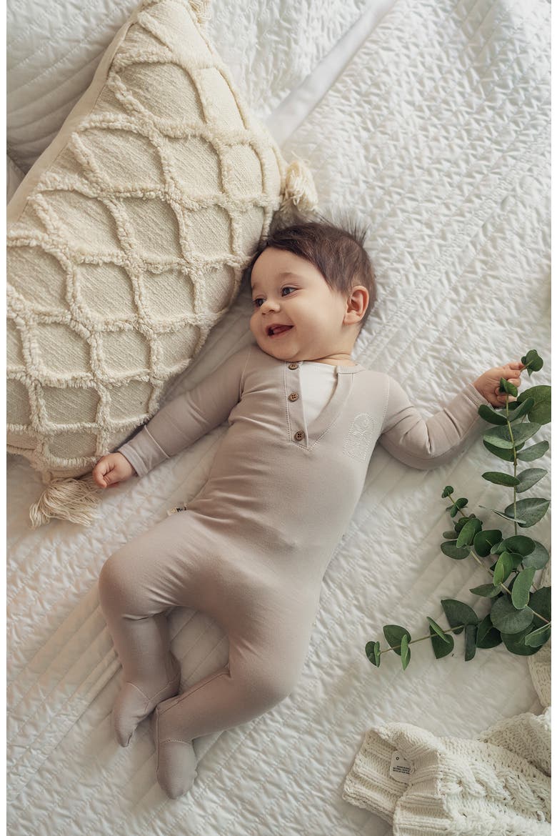 Island Henley Footie, Alternate, color, SAND