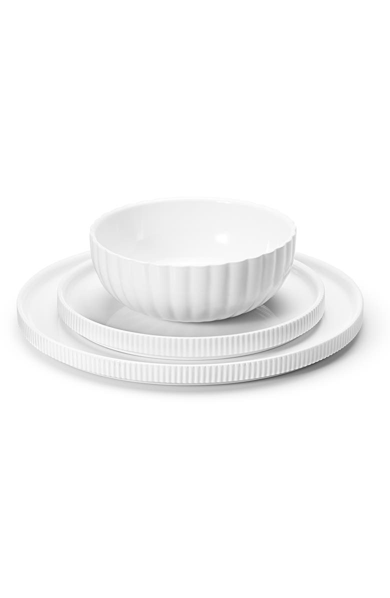 Georg Jensen Bern Porcelain 3-Piece Place Setting, Main, color, White