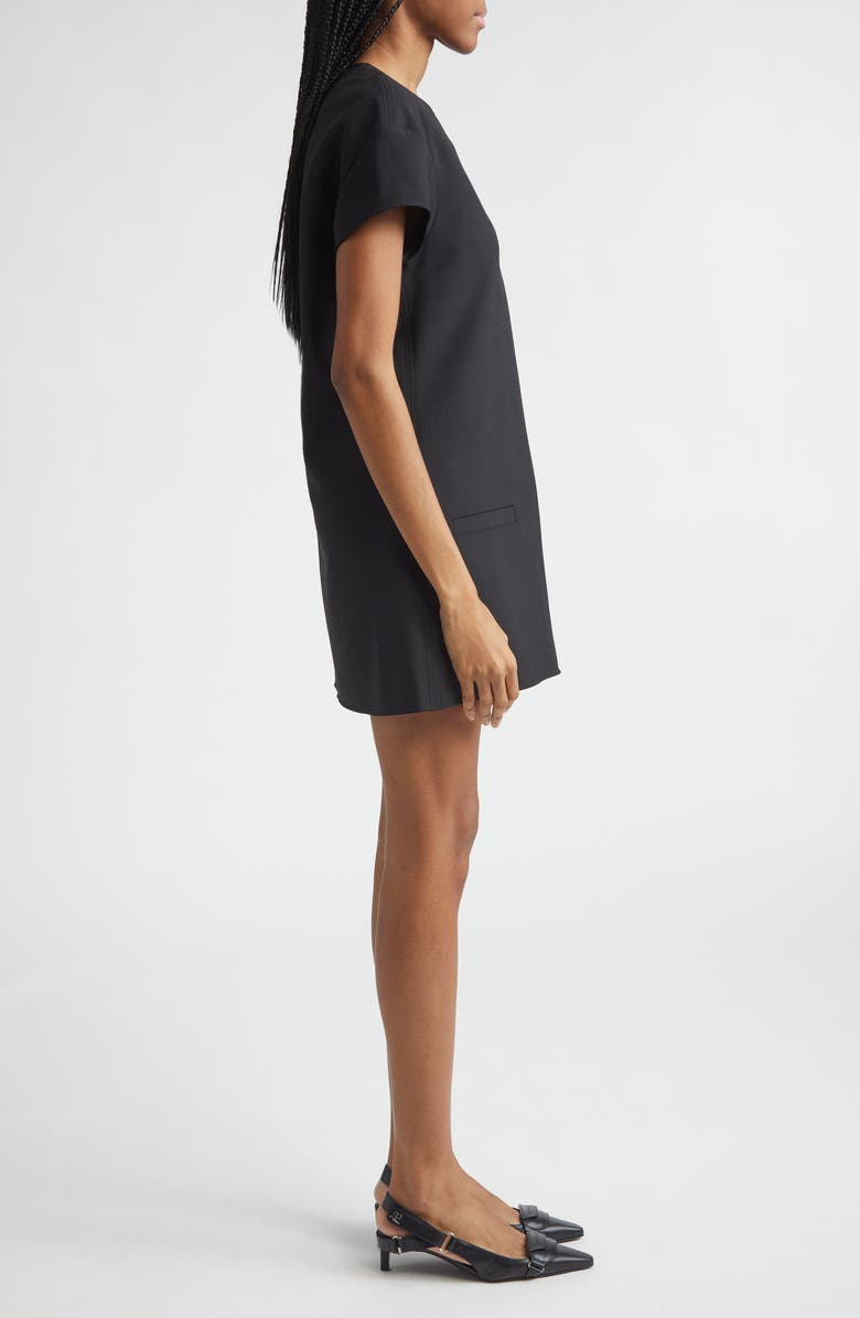 Courrèges Heritage Crepe Minidress, Alternate, color, Black