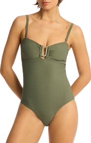 Sea Level U-Bar Bandeau One-Piece Swimsuit