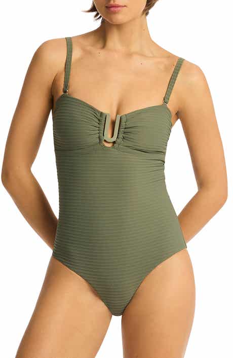 Sea Level U-Bar Bandeau One-Piece Swimsuit