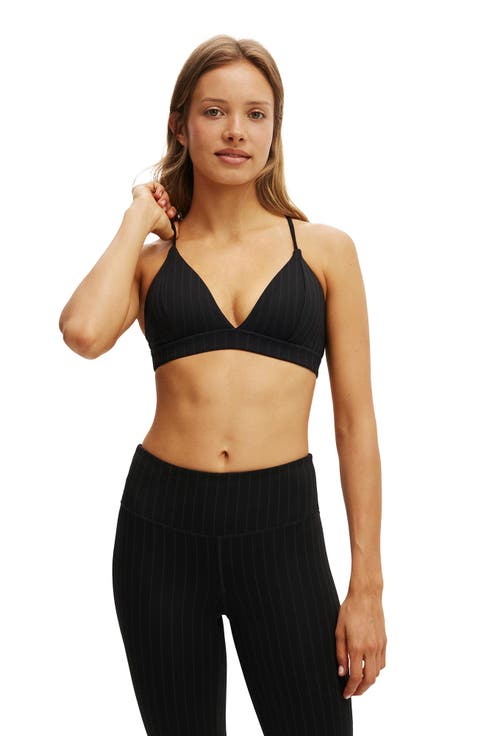 Women's Active Pinstripe High Apex Crop