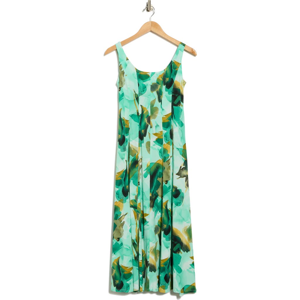 Sandra Darren Sleeveless Midi Dress In Green