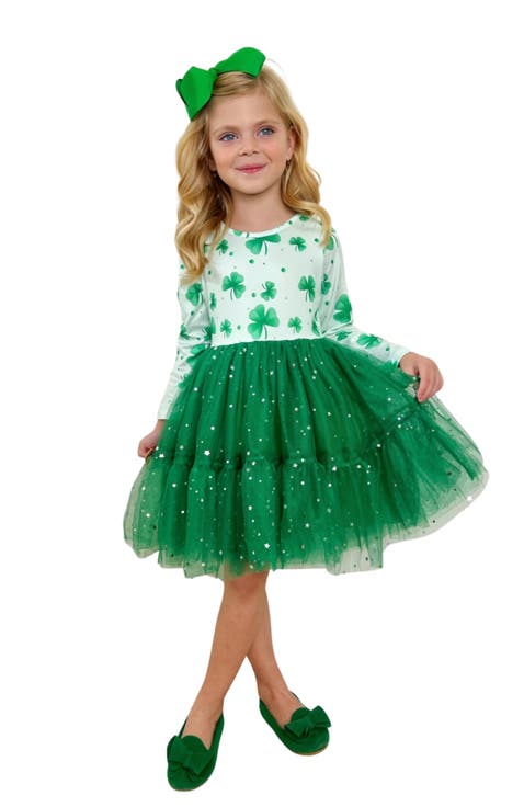 My Lucky Girl Clover Print Tutu Dress (Toddler, Little Kid & Big Kid)