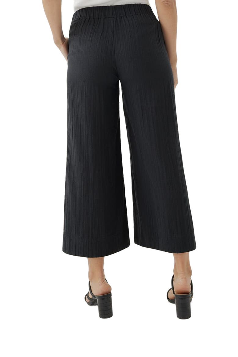 Organic Coastal Double Gauze Wide Leg Pant, Alternate, color, Black