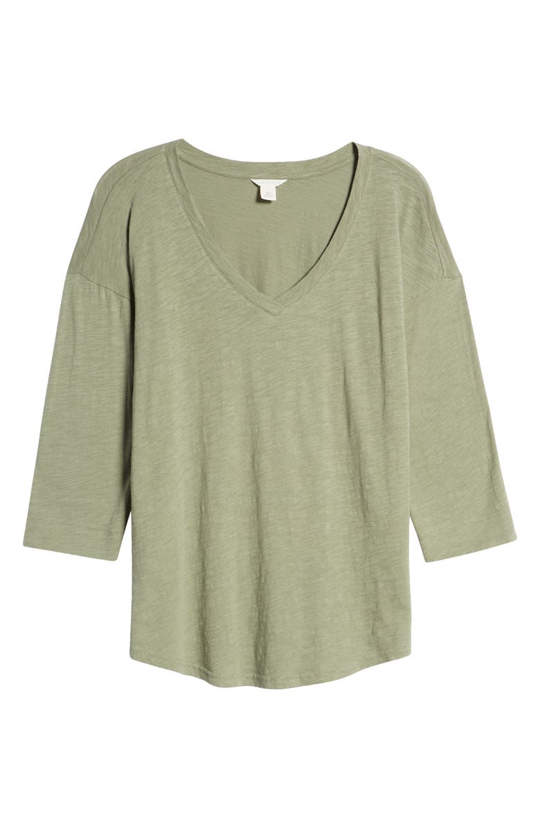 Caslon<sup>®</sup> Drop Shoulder V-Neck T-Shirt, Alternate, color, 