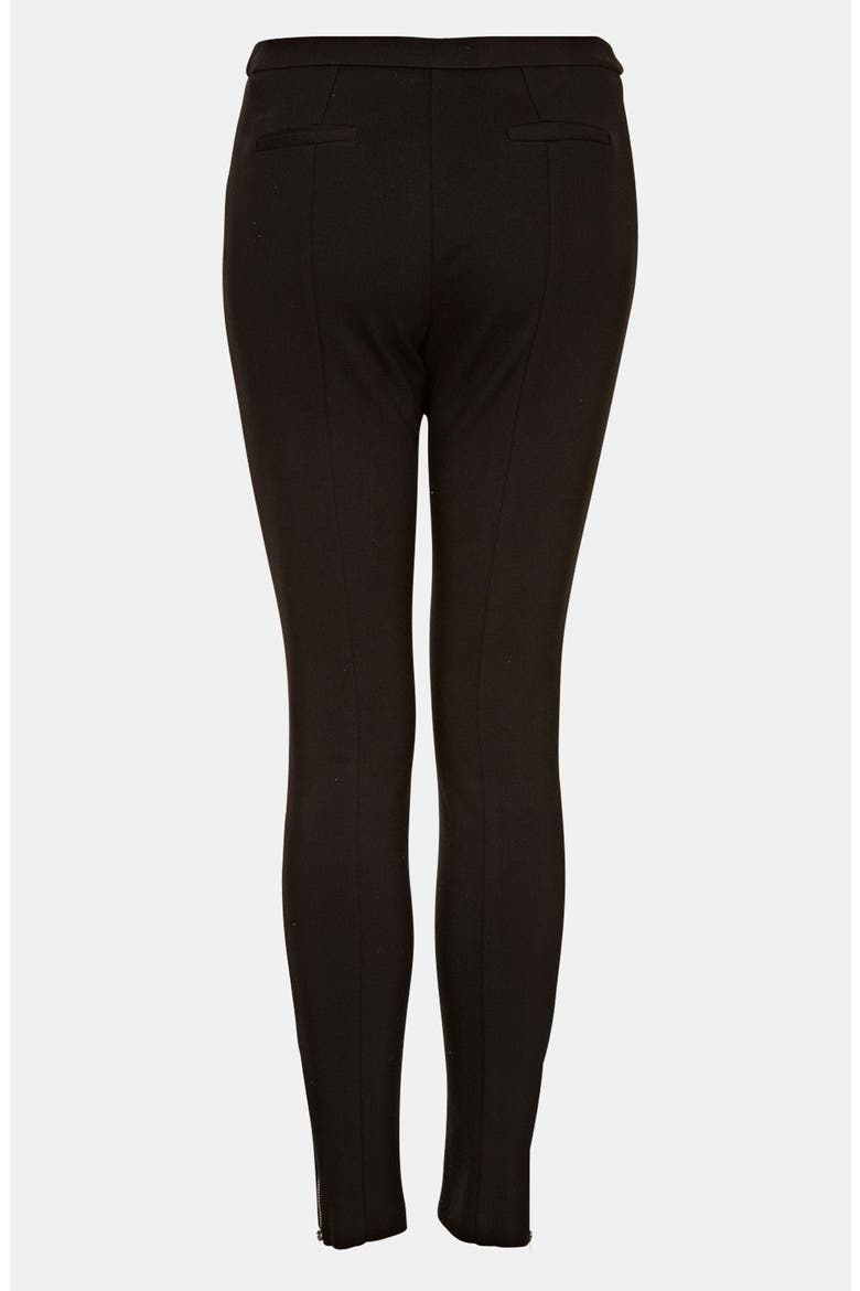High Waist Ponte Skinny Pants, Alternate, color, BLACK