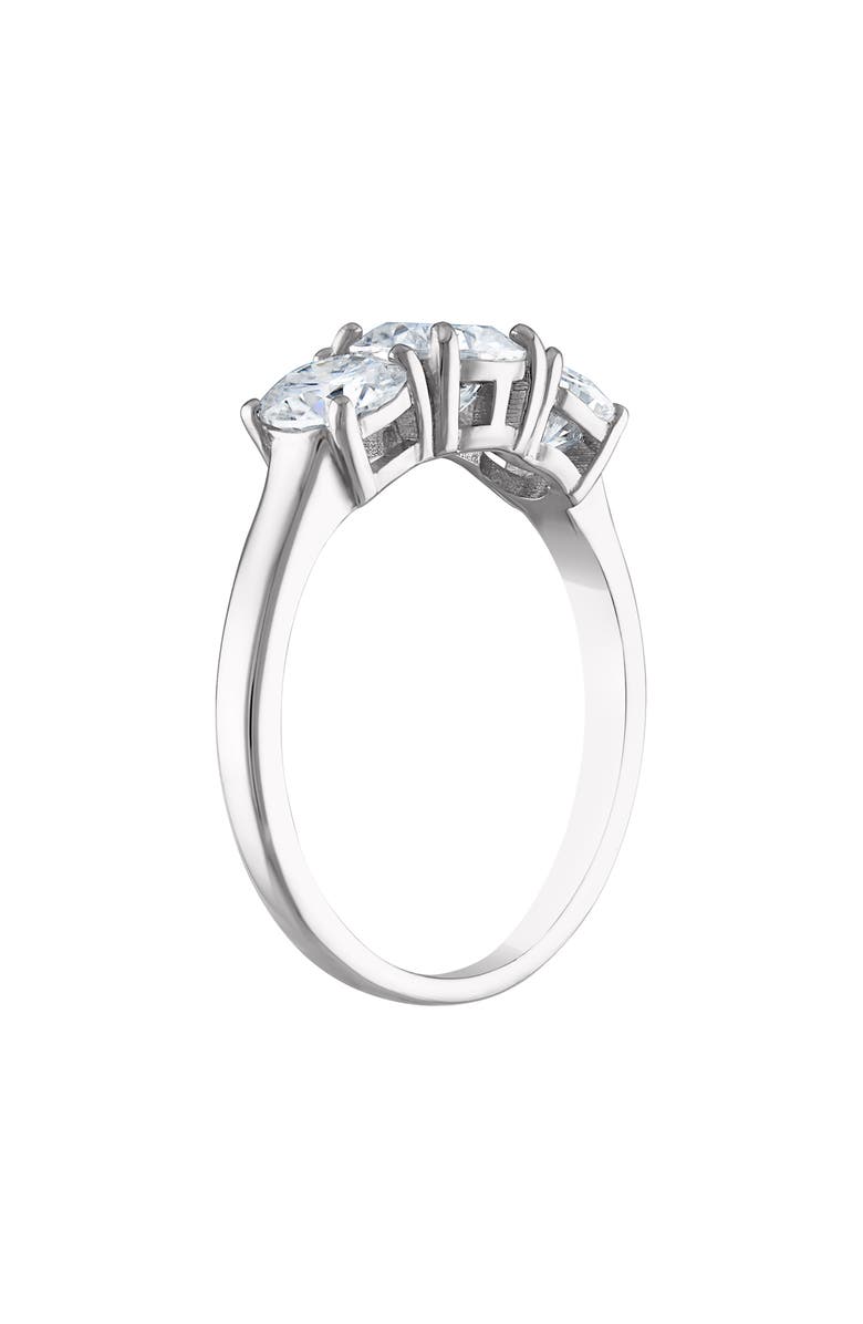 FZN Sterling Silver Lab Grown Moissanite Ring, Alternate, color, Silver