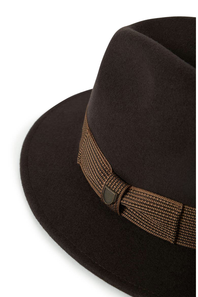 Roma Wool Felt Fedora, Alternate, color, CHOCOLATE/ BRONZE