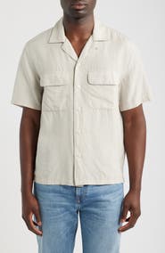Madewell Short Sleeve Lyocell & Linen Button-Up Shirt