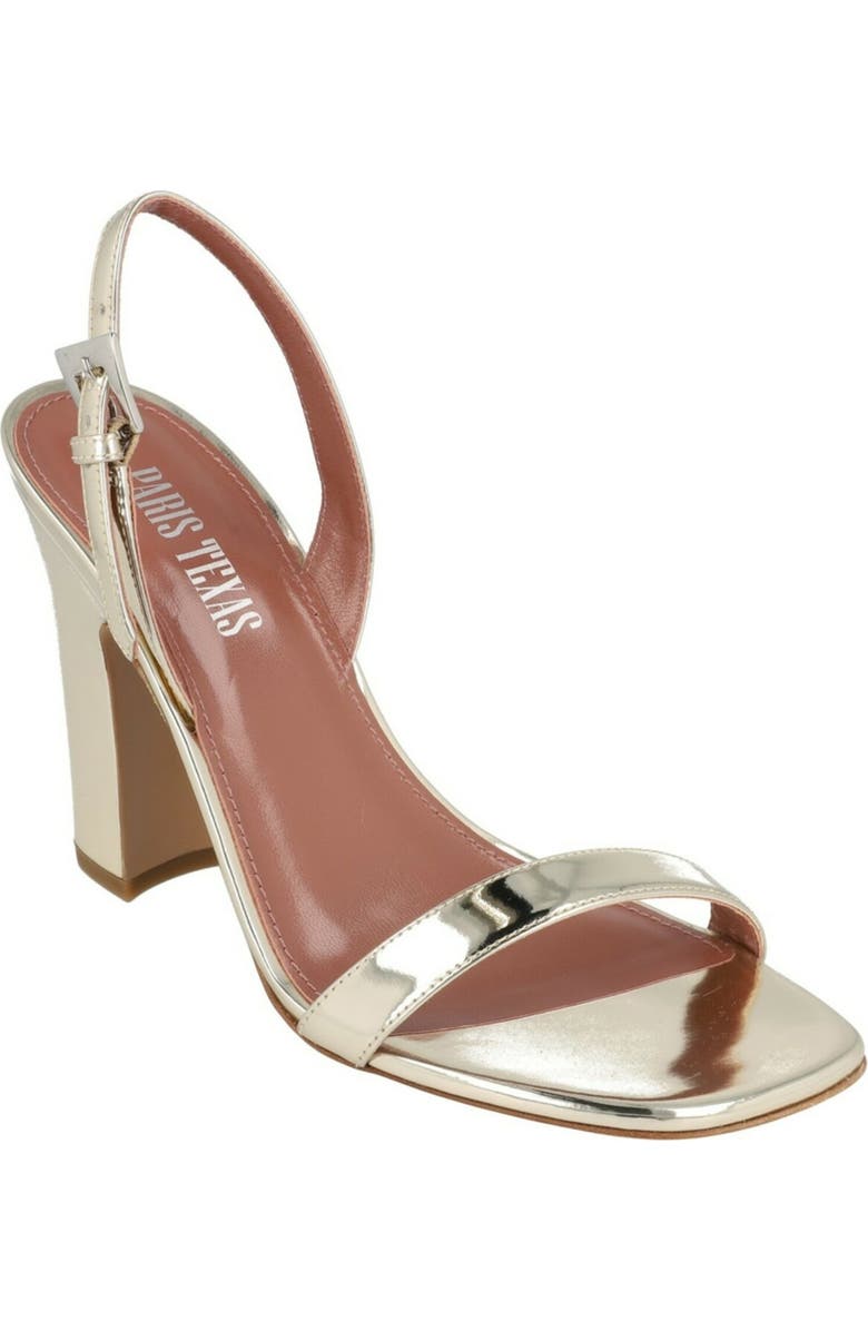 Paris Texas Bea Mirrored Metallic Slingback Sandal, Main, color, Gold