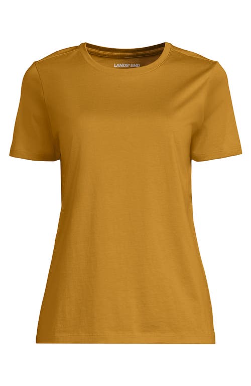 Lands' End Relaxed Supima Cotton Crew Neck T-shirt In Yellow