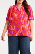 SUGARLIPS Charly Abstract Keira Ruffle Top