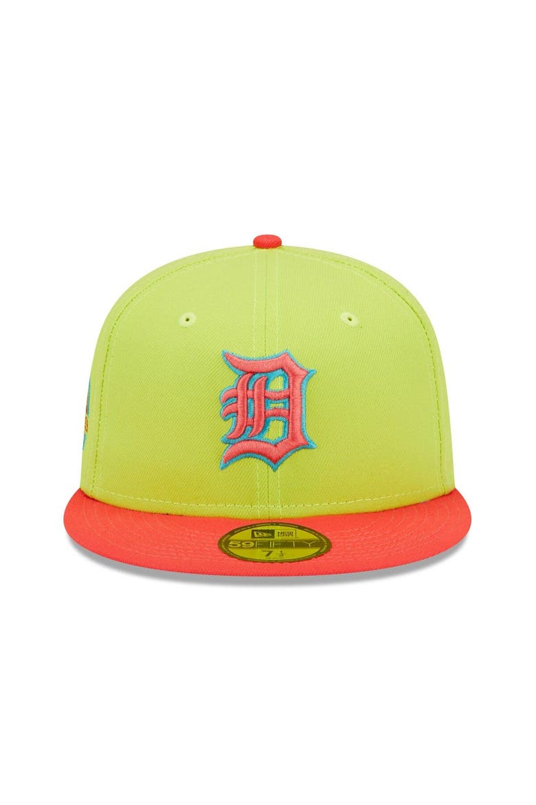 Men's New Era Green/Red Detroit Tigers Tiger Stadium Final Season Cyber Highlighter 59FIFTY Fitted Hat, Alternate, color, Green