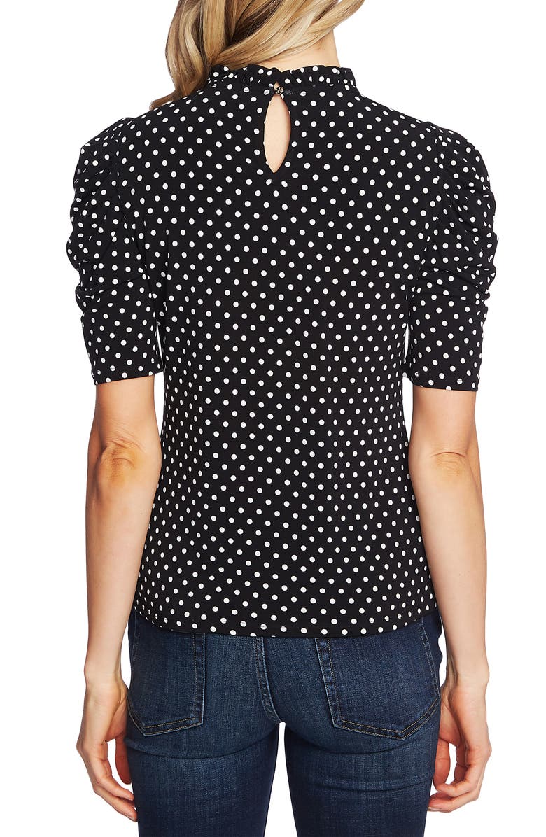 CeCe Polka Dot Puff Sleeve Top, Alternate, color,