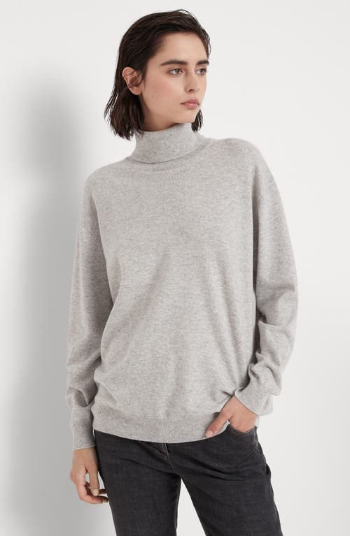 Shop Brunello Cucinelli Turtleneck Sweater In Pebble