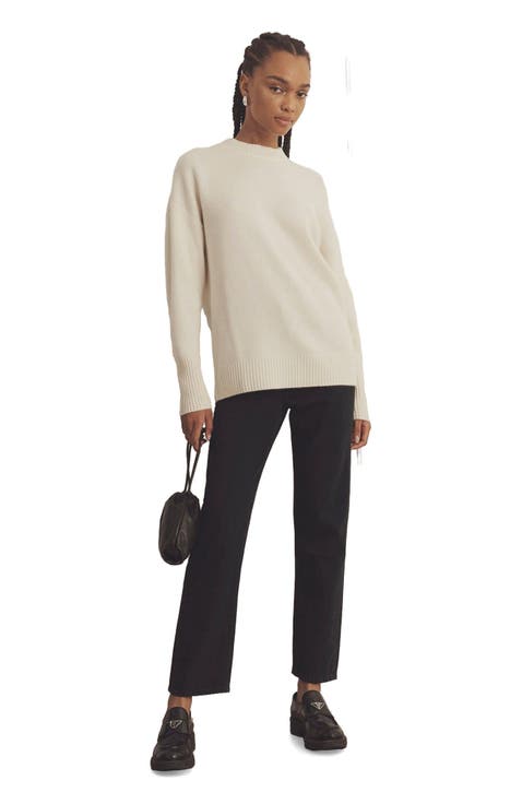 Luxe Cashmere Oversized Crewneck Sweater