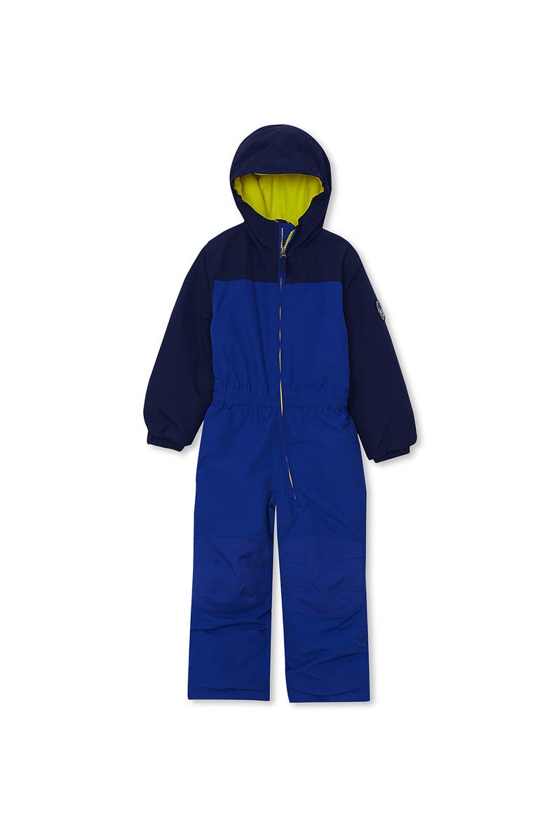 Kids Squall Waterproof Insulated Iron Knee Winter Snow Suit, Main, color, Royal Blue/Navy/Pale Yellow