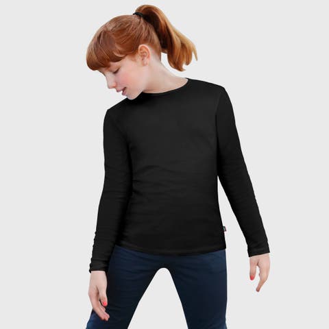 Baby Girls Long Sleeve Soft 100% Cotton Jersey T-Shirt
