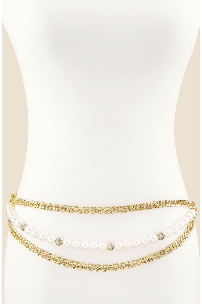 Layered Belly Chain, Alternate, color, GOLD
