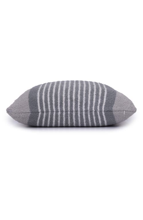 Barefoot Dreams Cozychic® Center Stripe Accent Pillow In Gray