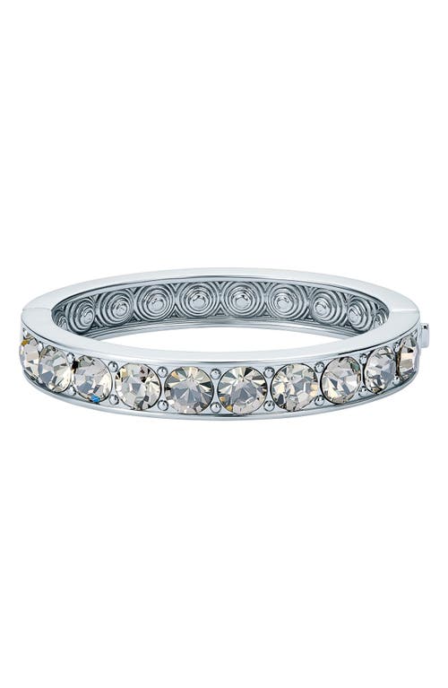 Ted Baker Rosie Crystal Hinged Bangle Bracelet In Metallic