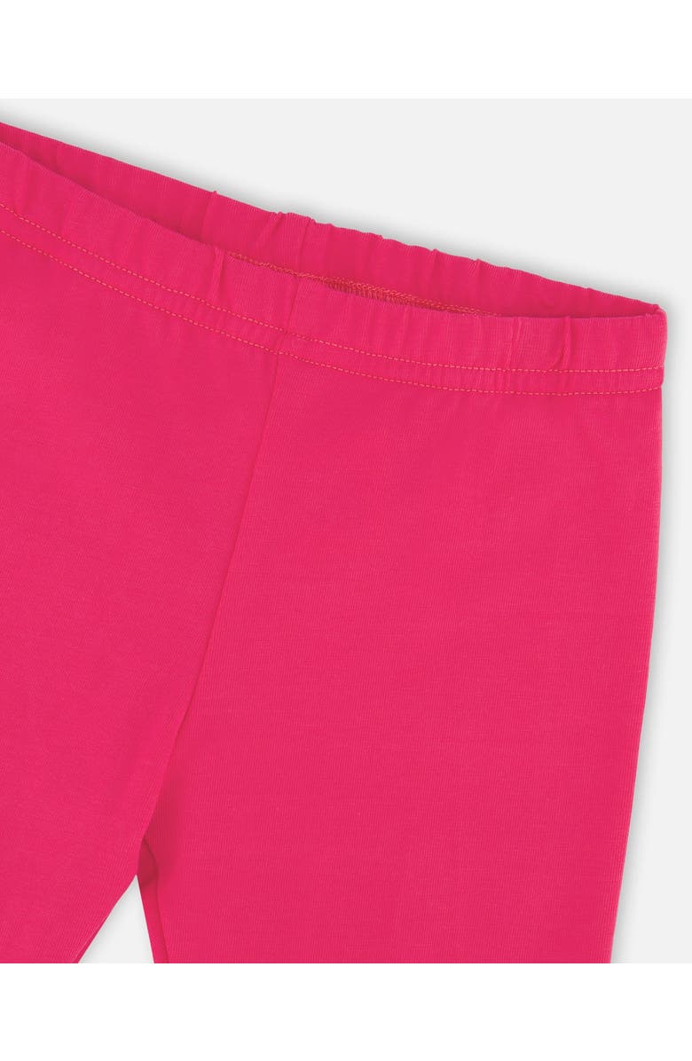 Deux par Deux Organic Cotton Jersey Slim Fit Floral Legging, Alternate, color, Pink