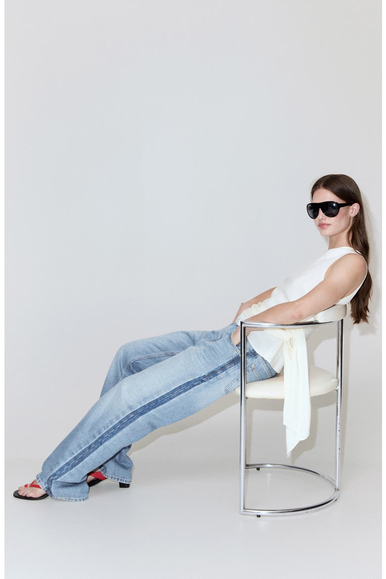 Mid Rise Straight Leg Jeans, Alternate, color, LIGHT BLUE