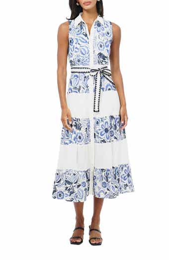 Adelyn Rae Ethena Embroidered Sleeveless Dress