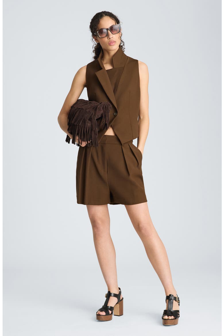 Notch Collar Vest, Alternate, color, BRUNETTE