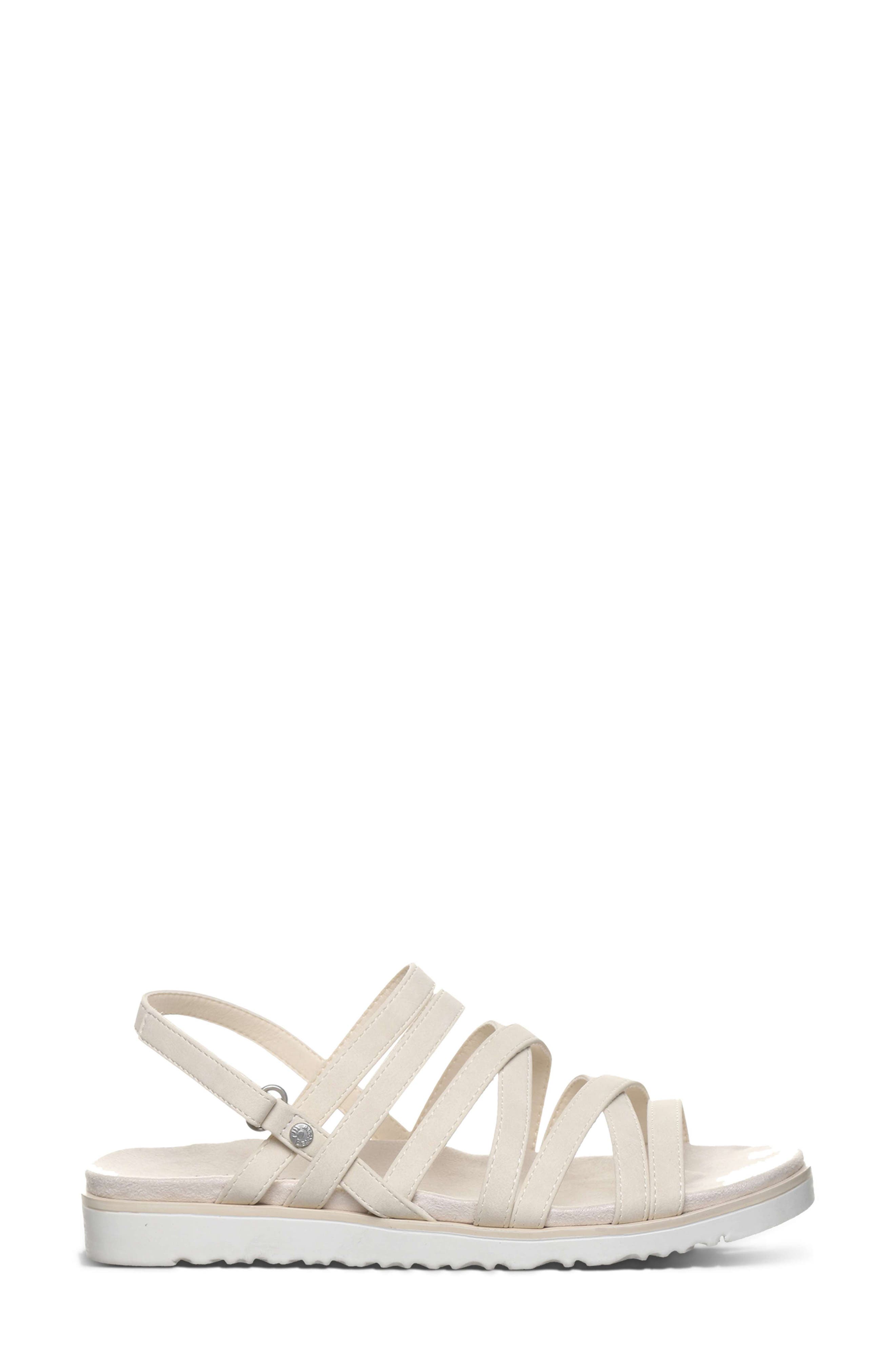 Crete Faux Leather Sandal, Alternate, color, BONE