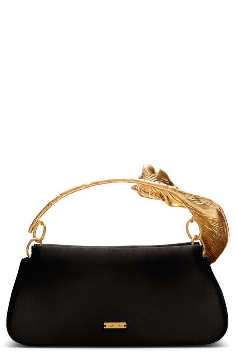 Calla Top Handle Satin Clutch
