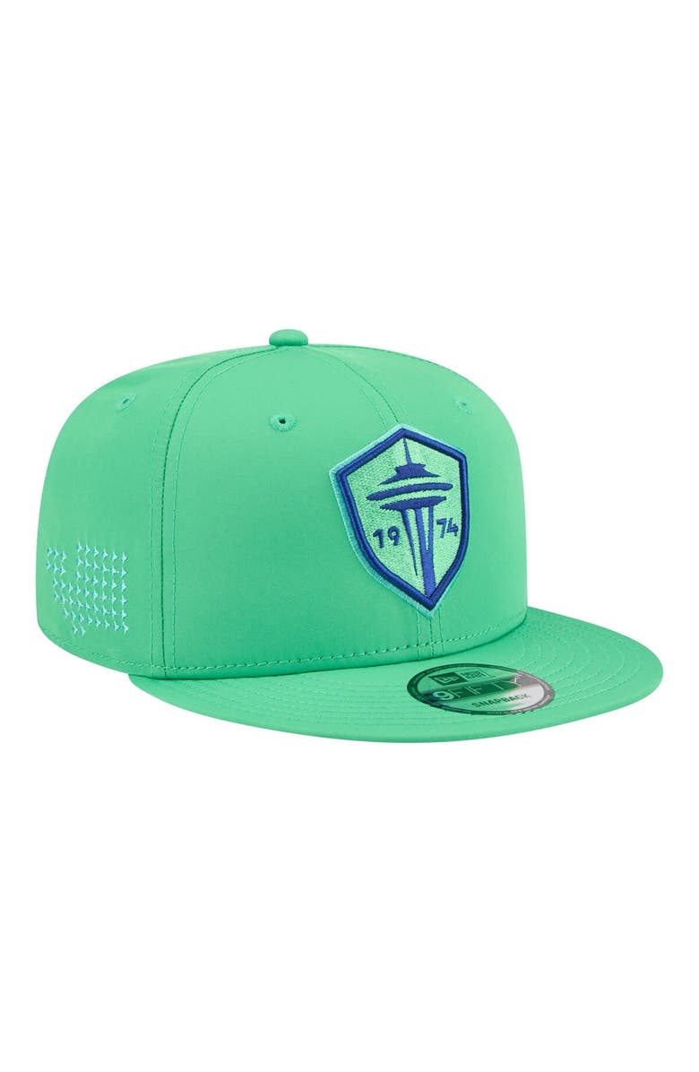 New Era Men's New Era Green Seattle Sounders FC 2026 Jersey Hook 9FIFTY Snapback Hat, Alternate, color, Green