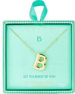 Leith 3D Initial Pendant Necklace