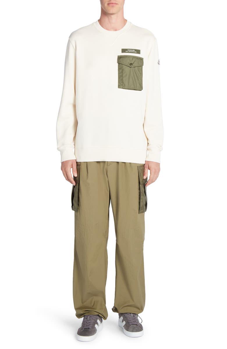 Moncler Contrast Pocket Sweatshirt, Alternate, color, 