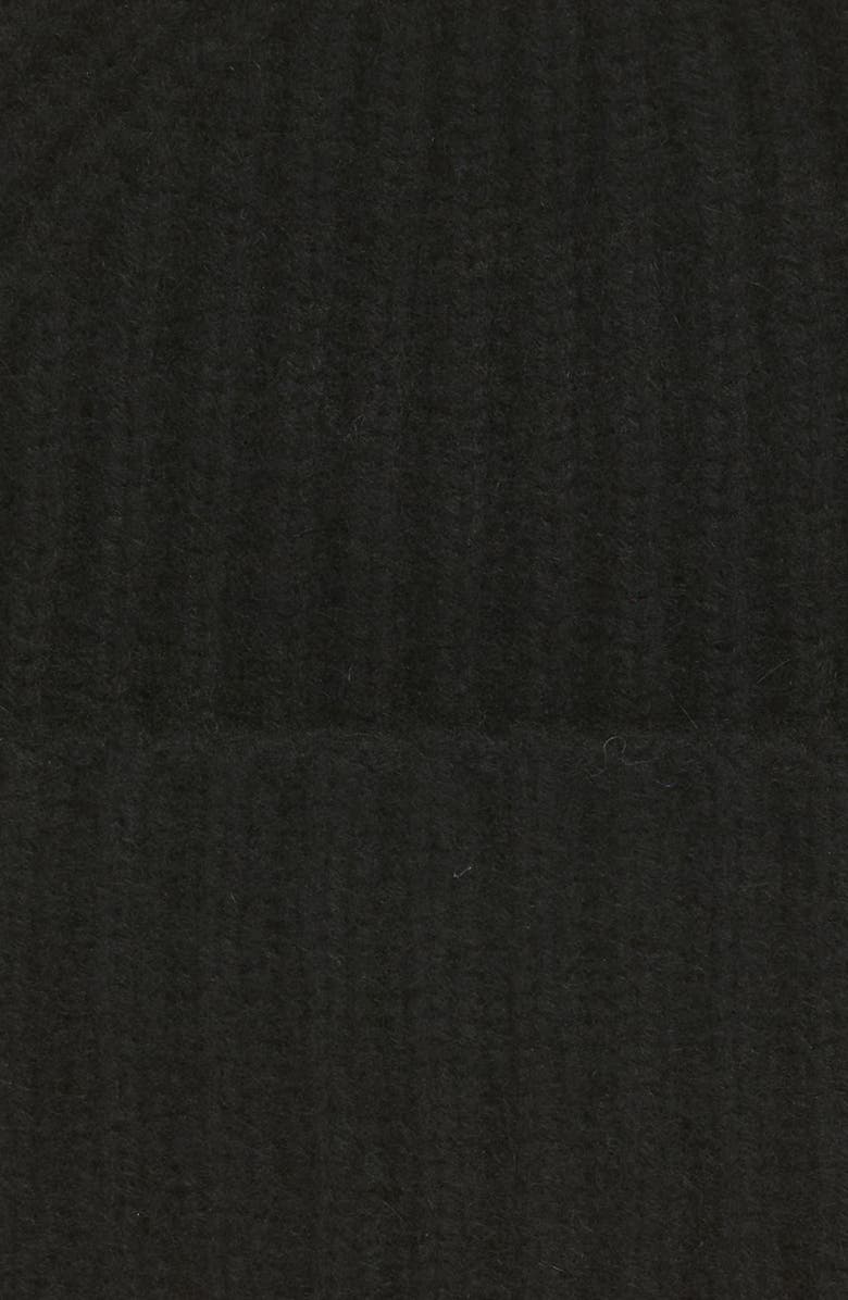 Vince Boiled Cashmere Chunky Rib Beanie, Alternate, color, 001Blk