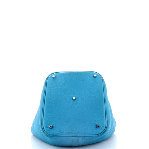 Pre-owned Hermes Hermes Picotin Lock Bag Clemence Gm In Blue