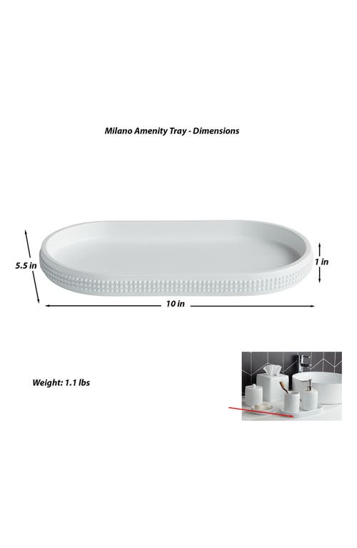 Roselli Trading Company Milano Amenity Tray Bedding In White