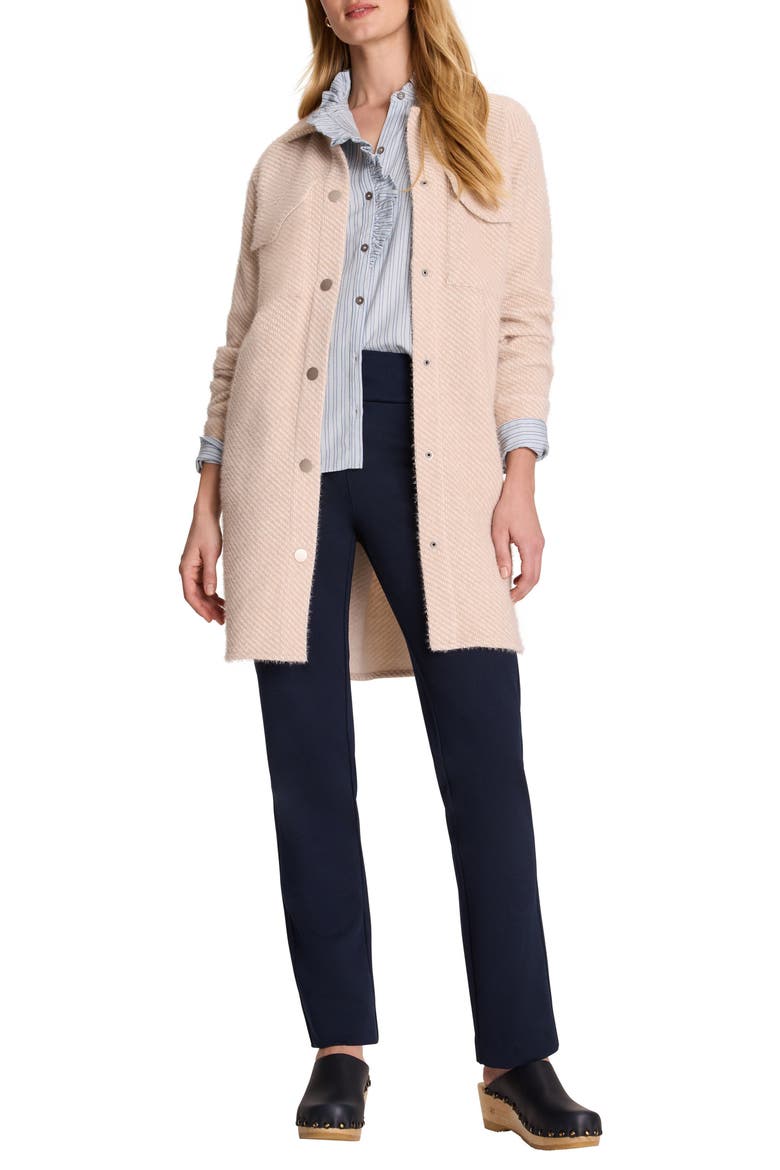 Cozy Twill Jacquard Knit Shirt Jacket, Alternate, color, NEUTRAL MULTI