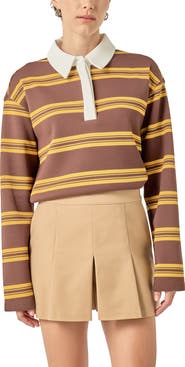 English Factory Stripe Polo Shirt