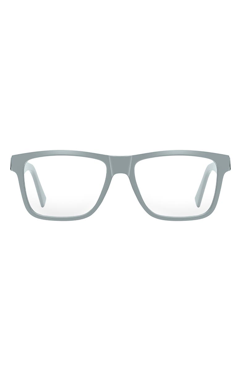 Fifth & Ninth Parker 57mm Square Blue Light Blocking Glasses, Main, color, Matte Grey