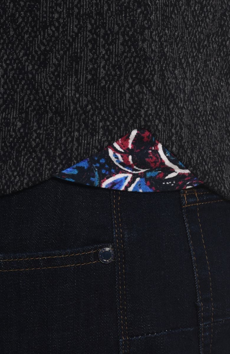 Robert Graham Diamond Jacquard Quarter Zip Cotton Pullover, Alternate, color,