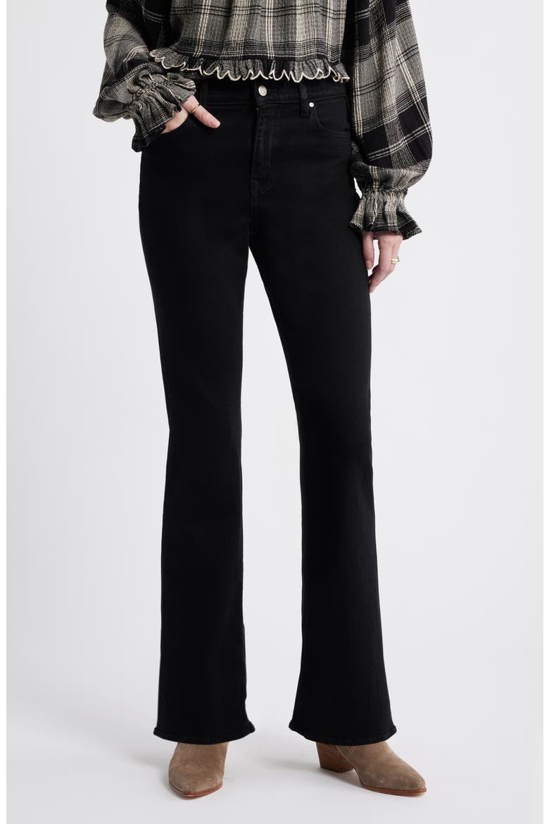 High Rise Flare Jeans, Main, color, BLACK RINSE