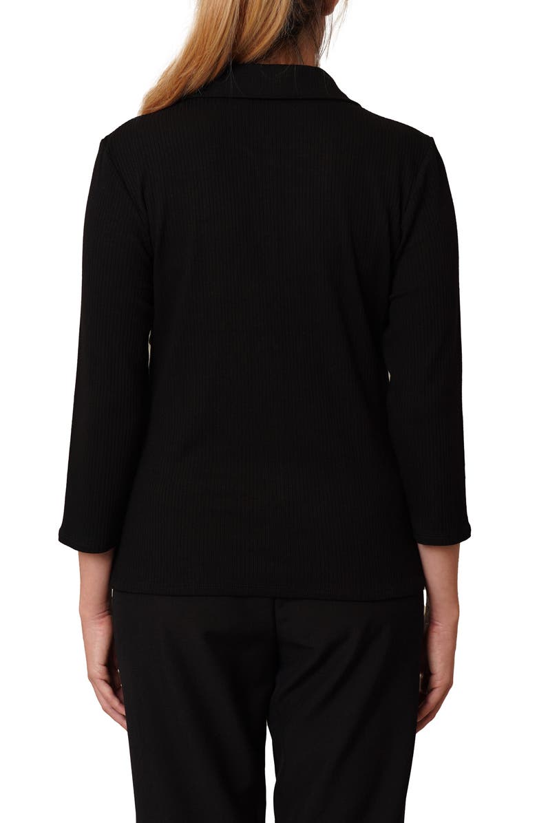 CYRUS Buttoned Ribbed Knit Top, Alternate, color, Black