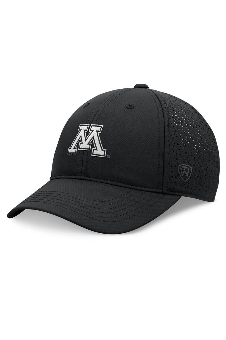 Men's Top of the World Black Minnesota Golden Gophers Liquesce Trucker Adjustable Hat, Main, color, Black